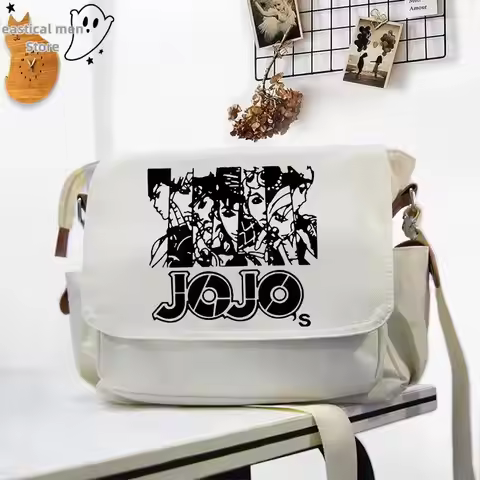 Anime Jojo's Bizarre Adventure Cosplay Bag Student Oxford Shoulder Bags Apricot 3D Print Messenger B