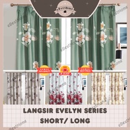 Langsir Tingkap Rumah Pintu Dapur Curtain Door Semi Blackout Curtain Door Curtain Window Cangkuk#LS3
