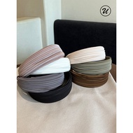 B2U Korea ins Pleated Satin Fabric Wide Headband French Style Commuter Thin Style Fashion Girl Headb