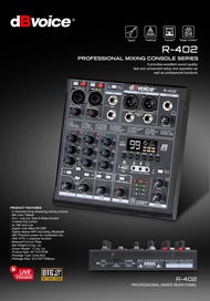 R-402 MIXER 4 CHANNEL DBVOICE ORIGINAL / MIXER 4 CHANNEL / R402 DBVOICE / R 402 DBVOICE