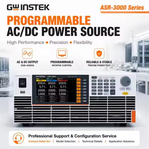 GW Instek ASR-3000 Series ASR-3200 ASR-3400 Programmable AC/DC Power Supply with Remote Sense and Po