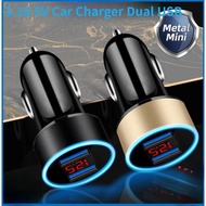 Hot sale 5v 3.1A dual port fast USB car phone charger 15W + 16W with digital display suitable for iP