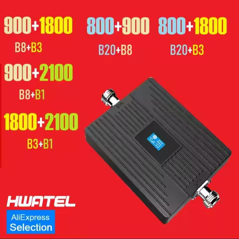 HWATEL Original Europe B20 B8 B3 B1 800 900 1800 2100 Dual-Band Cellular Signal Ampler Repeater Expa