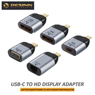 USB C to DisplayPort MiniDP VGA Adapter Portable TypeC 4K Converter Thunderbolt3 laptop smartphone monitor projector