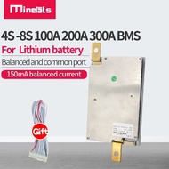 LFP4 BMS 4S 12V LiFePo4 8s 24V 100A 120A 150A 200A 250A 300A Lithium battery protection panel Balanc