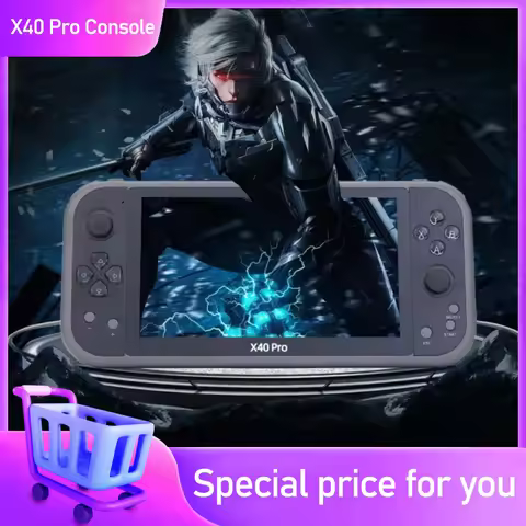 NEW X40 Pro Retro Game Console 7.0" LCD Double Rocker Connectable Handles Gift for Kids