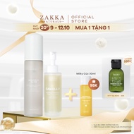 Bộ Đôi Zakka Naturals Sữa Rửa Mặt Mandelic 185ml và Dầu Tẩy Trang 100ml Làm Sạch Gấp Đôi