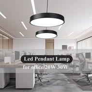 CHUANGYANG LED Pendant Lamp 20W 30W Daylight Adjustable Length Modern Office Chandelier Lampu Siling