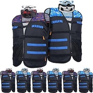 8 Pack Tactical Vest Kits Fit for Nerf Guns N-Strike Elite Series For kids Birthday Toy Gun Wars, Basement or Backyard Games, Birthday Party Supplies with Kids Vests, Face Masks, Protective Glasses