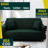 COVER SOFA SEATER Sarung SOFA stretch elastis GREEN GRID / cover sofa polos / cover sofa 3 seater / cover sofa 2 seater / cover sofa hijau / cover sofa bed 3 seater / sarung sofa polos / cover sofa 1 seater / cover sofa sudut