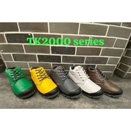 Work footwear - Safety shoe mid-cut lace - TK2000 series - BRN/WHT/GRY/YEL/GRN