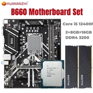 HUANANZHI B660 Kit Intel Core I5 12400F 2*8GB = 16GB Memory DDR4 3200 Desktop RAM LGA 1700 Motherboard Set