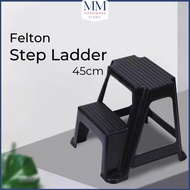 FELTON 2 Step Ladder 45cm Plastic Stool Chair