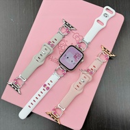 Creative Slimming Soft Silicone Strap For iWatch Series S10 9 8 7 6 SE 5 4 3 2 1 Diamond Cartoon KT 