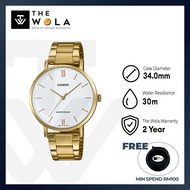 [100% Original Casio] CASIO Watch for Women LTP-VT01G-7B Gold Stainless Steel Strap (casio watch / c
