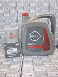 ชุดถ่ายน้ำมันเครื่อง ดีเซล สังเคราะห์ 5W-30 6ลิตร (เป็นอะไหล่แท้ Nissan)