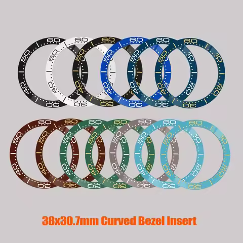 38mmx30.7mm Seamaster Ceramic Bezel Insert Fit for Sub SRPD Seamaster 300 Watch Case 60 min index Cu