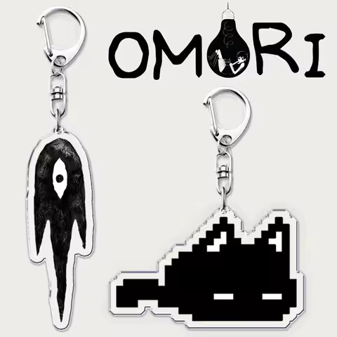 Cute Omori New Game Key Ring Keychain for Accessories Bag Sunny Pendant Keyring Chains Keychains Jew