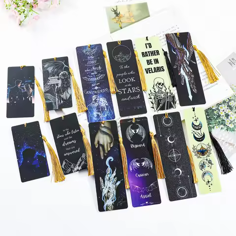 ACOTAR Velaris Bookmarks Fantasy Series Acrylic Page Marker With Tassel for Book Lovers Female Reade