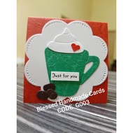 Handmade (Small card ~ 6.4x6.4cm) Mini Card - Get well soon / speedy recovery card