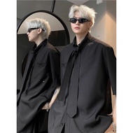 Men's loose-fitting loose-fitting shirt and tie