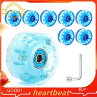 [Hot-Sale] 8 Piece Glitter Light Up Roller Skate Wheels  Skate Wheels with Bearings Installed 32 x 5