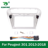Car GPS Navigation Stereo For Peugeot 301 2013-2018 Radio Fascias Panel Frame Fit 2Din 9 inch In Das