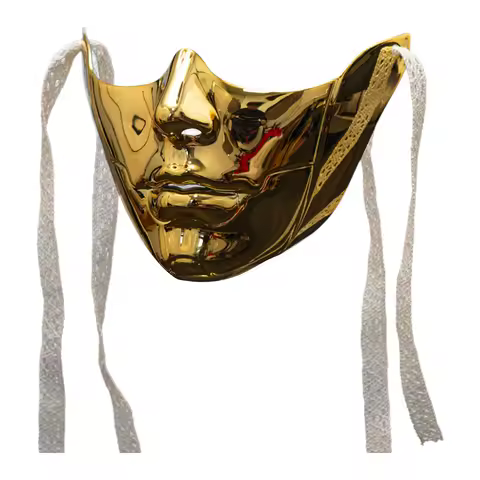 Creative Phantom Mask Plastic Self-tied Strap Venetian Mask Masquerade Anime Mask Half Face Mask for