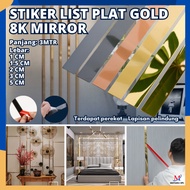 Acelux Sticker List Plate Strip Gold Mirror 3M/List Stainless Steel Mirror/Wall Decoration Sticker/Wall Sticker Flat Lines