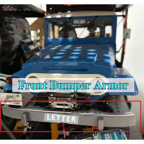 RC Silver Front Bumper Armor Upgrade Part 1/10 RC Crawler for FMS FJ40 customizable size DIY Spare R