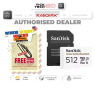 SanDisk High Endurance MicroSD Memory Card for CCTV / Car Dashcam MicroSDXC (V30/U3/4K) (512GB)
