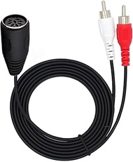 DIN 8 Pin to RCA Cable, 8-Pin Din Female to 2 RCA Male Audio Adapter Cable for Electrophonic Bang & 