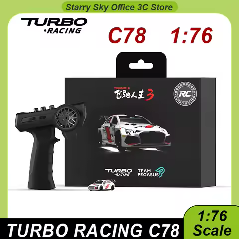 TURBO RACING 1:76 C78 Rc Car Mini Team Pegasus 3 Official Joint Limited Edition Ultra-micro RC Drift