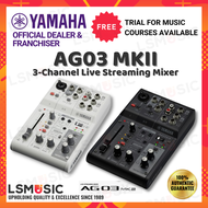 Yamaha AG03 MK2 Live Streaming Mixer 3 Channel Mixer and USB Audio Interface with Cubase AI ( AG 03 