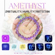 AMETHYST NATURAL CRYSTAL GEM STONE BRACELET ACCESSORIES