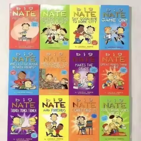 12 Books/Set Big Nate Adventures of Big Nate Children's Humorous Comics Campus Reading English Books