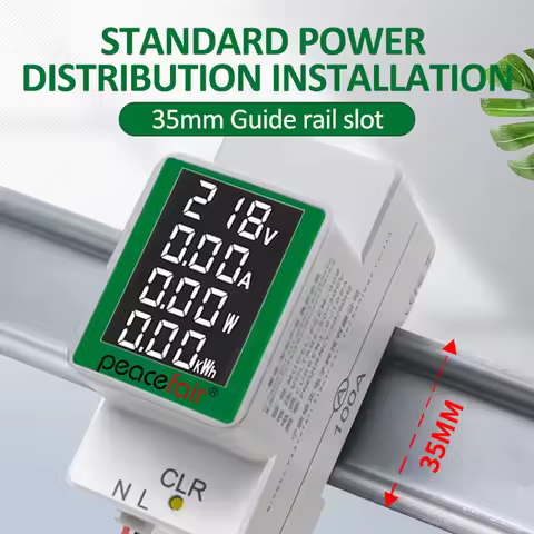 PZEM-008 Din Rail Electricity Digital Power Energy Meter Watt Kwh Wattmeter Monitor Ammeter Voltmete