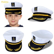Picbliss Kids Navy Hat Yacht  Hats Boat Skipper Ship Sailor Captain Costume Hat