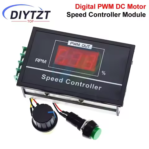 1/3pcs DC 6-60V 30A Digital LED Display 0-100% DC 12V 24V 48V Motor Speed Controller PWM with B100K 