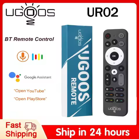 UGOOS UR02 Bluetooth Remote Control Voice Control Replacement for Ugoos TOX3 TOX4 AM8 PRO AM6B PLUS 
