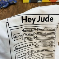 Hey jude Hey jude T-Shirt Soil Cloth Garbage Beatles Beatles Lennon Niche Pure Cotton Short Sleeve