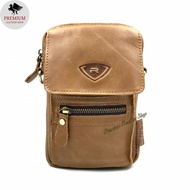 XL Size Rush Rider Leather Mobile Phone Bag Men Leather Pouch Waist Bag Handphone