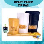 (50pcs) Kraft Paper Zip Lock Bag/Kraft Paper Zipper Bag/Goodies Bag Kraft/Kraft Paper zip lock bag w
