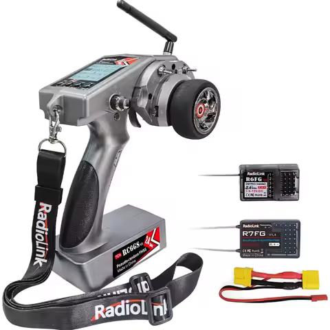 Radiolink RC6GS V3 7 Channels RC Radio Transmitter with R7FG & R6FG Gyro 2Pcs Receivers 2.4GHz 600m 