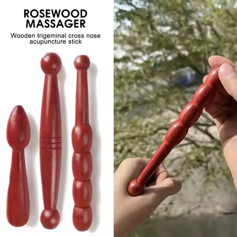 Wooden Manual Acupressure Stick Foot Hand Massage Wooden Stick for Face Neck Back Waist Massage
