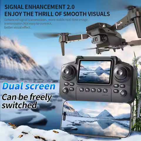 E88 Pro Foldable Drone Dual HD Camera Optical Flow Positioning 2.4G Signal 100M Remote Range One Key