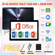 2021 LATEST TABLET Android Mi 4G Pad(8GB RAM + 256GB ROM) Dual Sim Support Google Meet/Zoom Meeting/