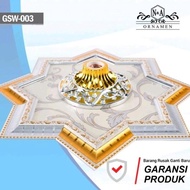 TERLARIS !! Ornamen Plafon Terlaris Motif 03 40x40 cm | Fitting Lampu Hias | Ornamen Pvc Gypsum Grc 