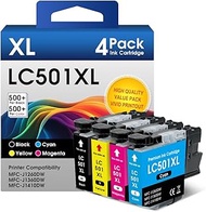 INKMATE LC501XL Ink Cartridges Replacement for Brother LC501 XL LC501 LC501BK Printer Ink Work for B