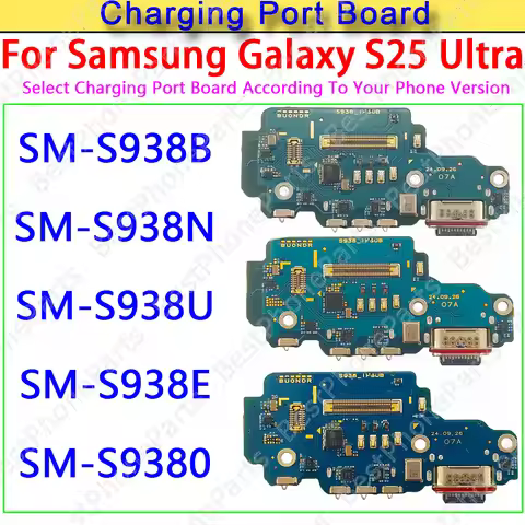 Type-C Charging Dock Board PCB Board SIM Card Reader Replacement Part For Samsung Galaxy S25 Ultra S